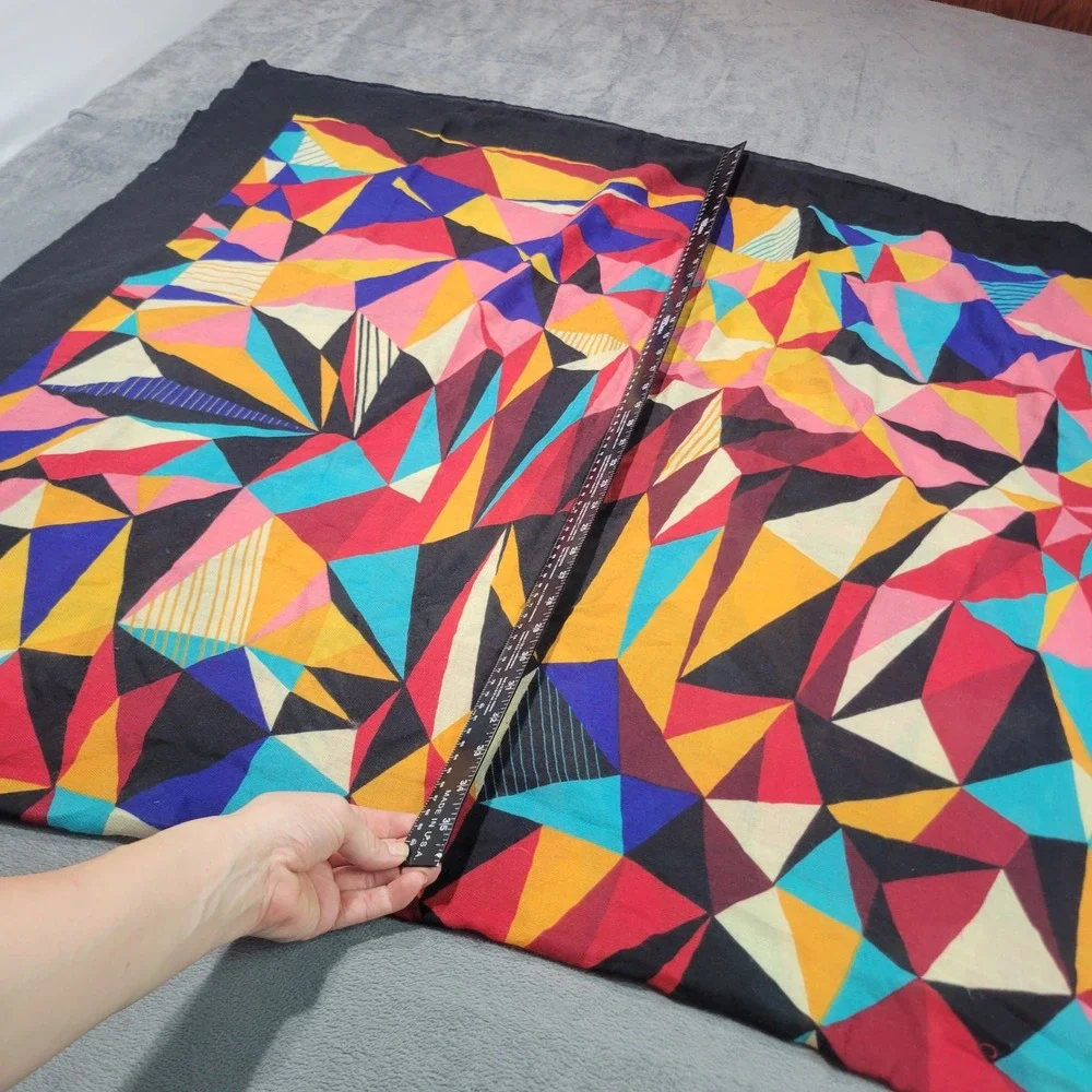 Scarf Women OS Multi Geometric‎ Triangle Abstract Art Deco Lightweight Accessory